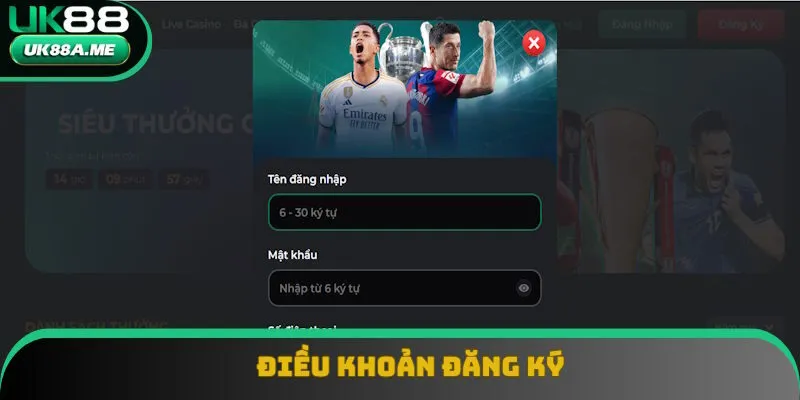 Điều khoản UK88 nêu rõ yêu cầu đăng ký